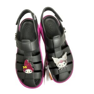 Crocs My Melody Kuromi Stomp Clogs Platform Sanrio Black Pink Women SIZE 7 MEN 5